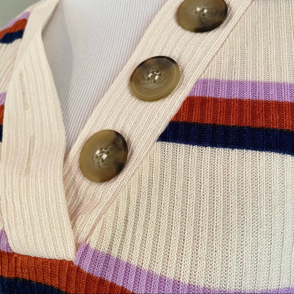 NWT Blu Pepper Day to Day V-neck Ribbed Sweater - Picture 7 of 13